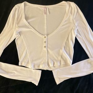 Urban Outfitters Out From Under Cream Long sleeve Crop Top!